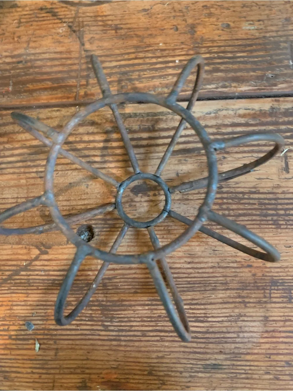 antique real insulator crafted to a Rustic Metal candle Holder /plant propegator
